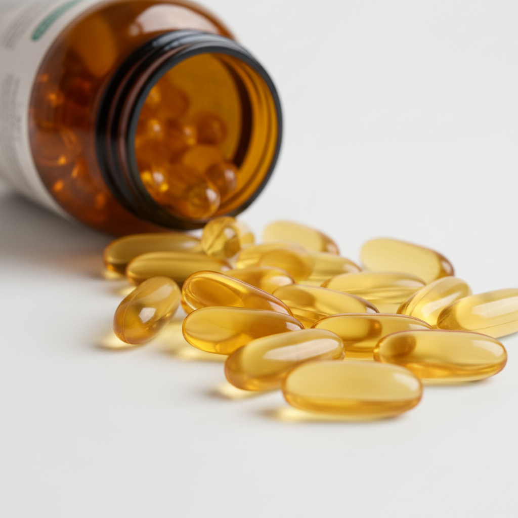 Omega 3 Softgelkapseln – Nahaufnahme