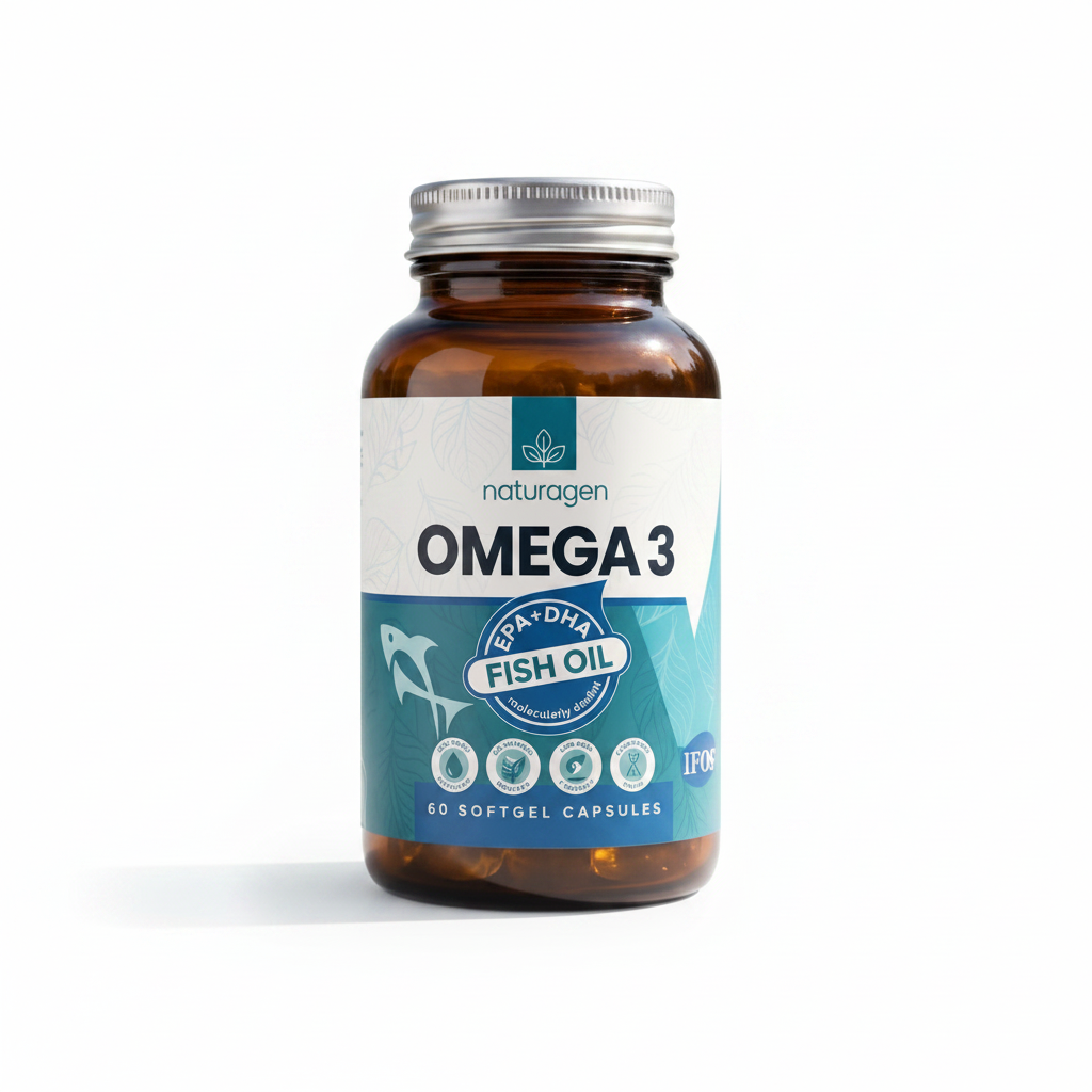 Naturagen Omega 3 Produktfoto – weißer Hintergrund