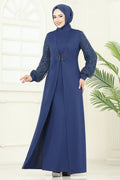 Festliches Abendkleid mit Perlenverzierung